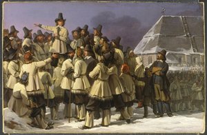 King Gustav I Vasa (1496-1560) Addressing Men from Dalarna in Mora - King Gustav Vasa Addressing Men from Dalarna in Mora, by Sandberg, Johan Gustaf (1782-1854).油彩・キャンバス 作： Johan Gustaf Sandberg
