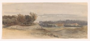 パノラマ風景 作： Johan Hendrik Weissenbruch (signed by artist)
