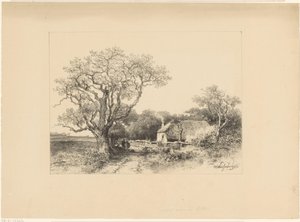農場のある風景 作： Johan Hendrik Weissenbruch