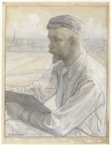 画家フェルディナンド・ハート・ニブリッグの肖像 作： Johan Henri Gustaaf Cohen Gosschalk