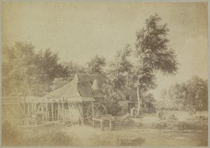 マイデルト・ホッベマの絵画「水車小屋」の複製写真 アムステルダム美術館。 メインデルト・ホッベマ。 - ル・ムーラン・オー。 (アイテムのタイトル) 作： Johan Marinus Schalekamp