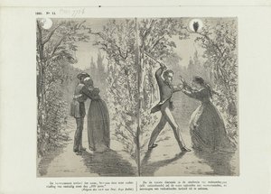 月の影響についての漫画、1865 年 作： Johan Michaël Schmidt Crans