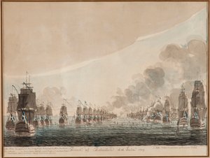 1789 年 7 月 26 日のエーランド海戦。 作： Johan Petter Cumelin