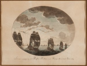 1789 年 7 月 26 日のエーランド海戦。 1790年。 作： Johan Petter Cumelin