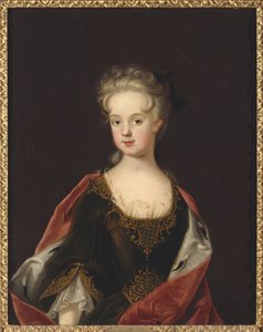 Marie Leczinska, reine de France - フランスの女王、Marie Leszczynska (1703-1768) の肖像、Starbus, Johan (1679-1724) 作。 キャンバスに油彩 作： Johan Starbus