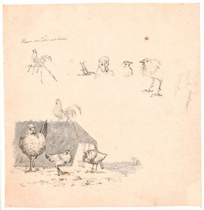 おんどり。 Kaalund の「Fables for Children」のイラスト。 シート カタログのコメントを参照してください。 作： Johan Thomas Lundbye