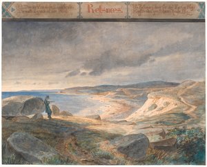 Refsnæs、海岸の風景 作： Johan Thomas Lundbye