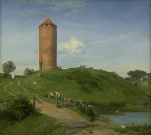 ヴォルディングボルグ、ジーランドのグース タワー 作： Johan Thomas Lundbye