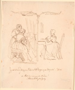 tv との 2 部構成の制作。 手紙を読む 2 人の女性、th. 手紙を書く女性 作： Johan Thomas Lundbye