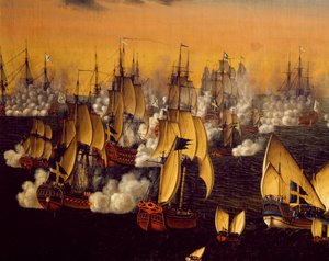 ストックホルム近郊のビヨルコの戦い（Johan Tietrich Schoultz（1754-1807）作