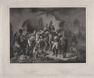 モスクワ・クレムリンのフランス軍 - Woelfle, Johannes (1807-1893) - 1830 - リトグラフ - 60,8x85,9 - 個人蔵 作： Johan Woelfle
