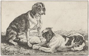 二匹の犬 作： Johan le Ducq