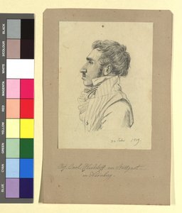 カール・アレクサンダー・フォン・ハイデロフ（1789-1865）、画家、建築家 作： ヨハン・アダム・クライン