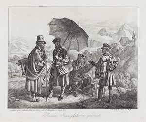 旅に出るアーティスト、パブ。 1819 作： Johann Adam Klein