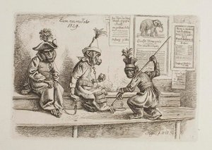 1829年の新年に。猿 作： ヨハン・アダム・クライン