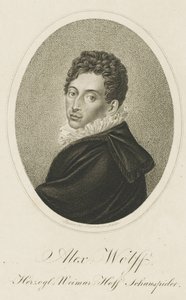 ピウス・アレクサンダー・ヴォルフの肖像、1782～1828年、1820年頃。 作： Johann Adolf Rossmaesler