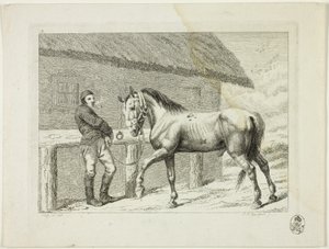 乗馬スクールと馬 作： Johann Adolph Darnstedt