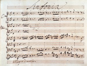 J・A・ハッセ作「シリアのアドリアーノ」楽譜の最初のページ (1752) 作： Johann Adolph Hasse