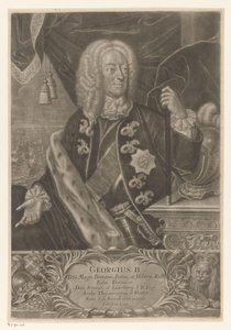 英国王ジョージ 2 世の肖像 作： Johann Andreas Pfeffel (der Jüngere) (possibly)