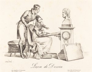 Leçon de Dessin ドローイングレッスン。 作： Johann Anton André