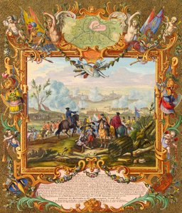 1708 年、18 世紀初頭の連合軍によるオーデナード要塞の占領。 作： Johann August Corvinus