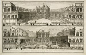 Roial del&39;Orangerieガーデンの眺め... 作： Johann August Corvinus nach Carl Heinrich Jacob Fehling