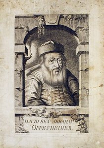 プラハの最高のラビ、デビッド・オッペンハイム1664-1736の肖像 作： Johann Balzer