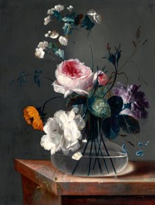 花の静物 作： Johann Baptist Drechsler