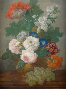 花の静物 作： Johann Baptist Drechsler