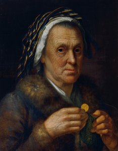 ドゥカットを持った老婆 作： Johann Baptist Höchle
