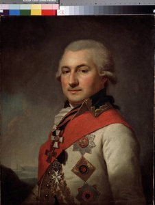 オデッサの創設者であるホセ デ リバス提督 (1749-1800) の肖像画。 (オデッサの創設者であるホセ・デ・リバス提督の肖像)。 Johann Baptist Von Lampi the Groin (1751-1830) による絵画、キャンバスに油彩。 18世紀のオーストリア美術、古典主義。 ステート アート ミューズ 作： Johann Baptist I Lampi