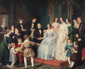 ノイス家、1842 作： Johann Baptist Joseph Bastine