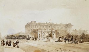 サンクトペテルブルクのアニチコフ宮殿の眺め、1843年 作： Johann Baptist Weiss