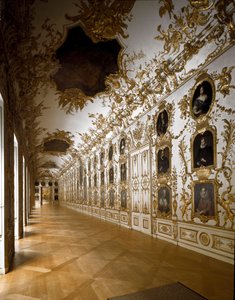ヨハン・バプティスト・ツィンマーマン（1680-1758）が装飾した王宮内部の様子。1728-1730年 ミュンヘン ドイツ 作： Johann Baptist Zimmermann