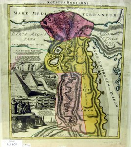 Aegyptus Hodierna、エジプトの地図、1720年頃。