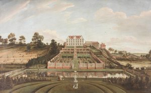 庭園のあるオランダの邸宅、1730 作： Johann Baptiste Bouttats