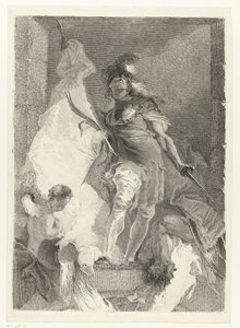 勝利の手のひらを持つ戦士としての聖フロリアン 作： Johann Beheim