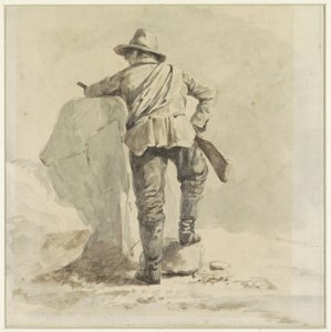 後ろから見た休憩中の男の子 作： Johann Bernard Klombeek