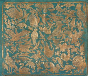 鳥が描かれたブロケード紙、c. 1790年。 作： Johann Carl Munck