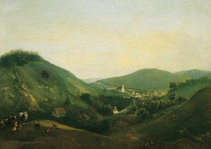 カルクスブルク近郊の風景 作： Johann Christian Brand