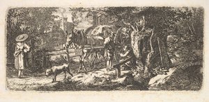 カートの運転手から与えられた施し、1814年。 作： Johann Christian Erhard