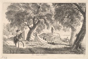 1819年、ウィーンの運河にて。 作： Johann Christian Erhard