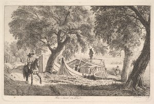 1819年、ウィーンの運河にて。 作： Johann Christian Erhard