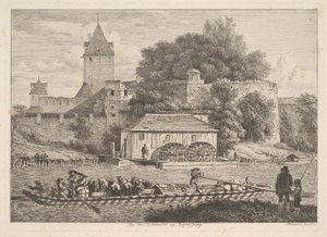 1817年にレーゲンスベルクの城壁。