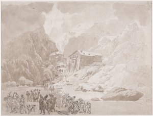 セントバーナードの兵士の通過 作： Johann Christian Ernst Müller