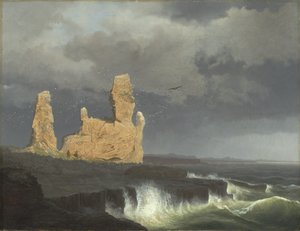 アイスランドの海岸、1889 作： Johann Christian Ezdorf