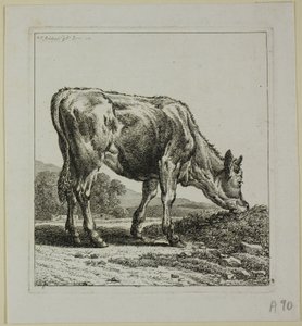 Die Zweite Thiernahme の子牛の餌やり 作： Johann Christian Reinhart