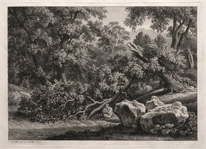 ヒロイックランドスケープ：フルートを演奏するサテュロス、1795年。 作： Johann Christian Reinhart
