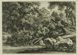 笛を吹くパンのいる風景 作： Johann Christian Reinhart