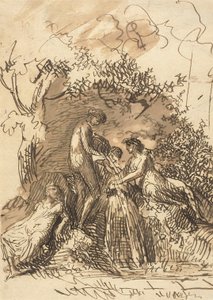 噴水の若い女の子、c.1790-99 作： Johann Christian Reinhart